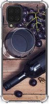 Telefoonhoesje Geschikt voor Samsung Galaxy A12 Back Cover met transparante rand Wijn