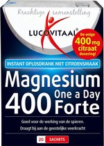 3x Lucovitaal Magnesium 400 Forte One a Day 20 sachets