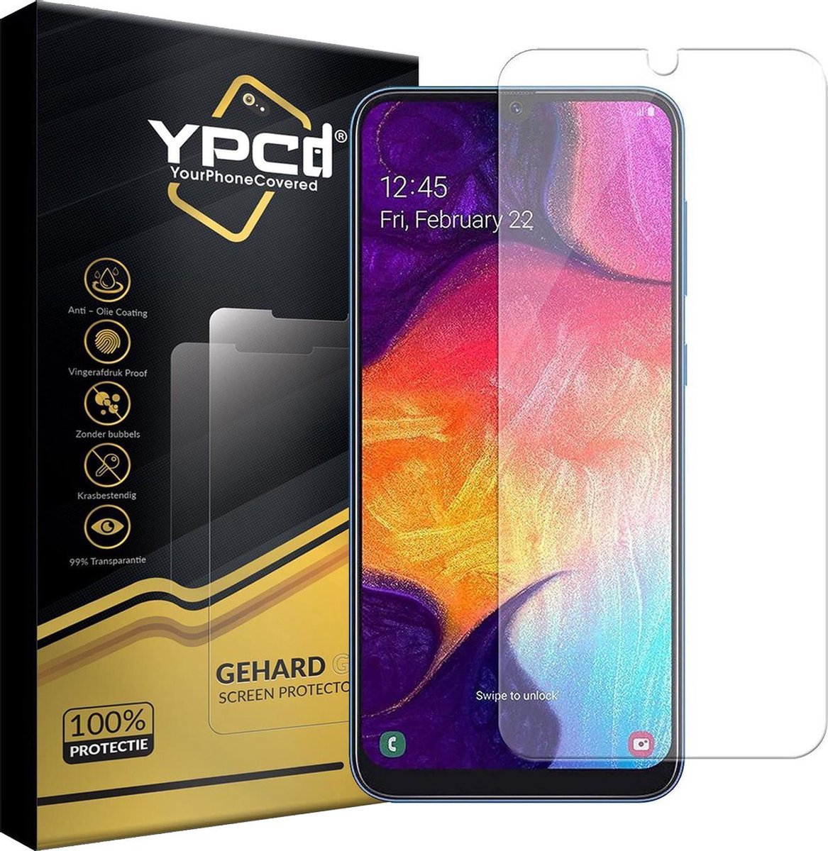 YPCd® Geschikt voor Samsung Galaxy A70 Glass Screenprotector