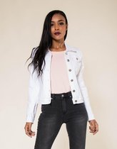 Jeans jasje, spijkerjasje kort model, J-212 kleur wit, maat M ( maten S t/m  XXL), ook | bol.com