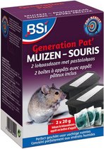 BSI - Generation Pat': Pastalokaas tegen muizen - Muizengif - Raffenvergif - 2 lokaasdozen met 20 g lokmiddel