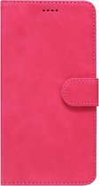 LC.IMEEKE Kunstleren Book Case Portemonnee Pasjes Hoesje Geschikt voor iPhone 12 Mini - Roze