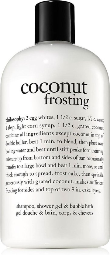 Philosophy Coconut Frosting Shampoo, Shower Gel & Bubble Bath Badschuim 480 ml | bol.com