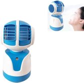 USB Leafless Fan Mini Office Desk Koelventilator (blauw)