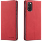 Voor Galaxy S20 Forwenw Dream Series Oil Edge Strong Magnetism Horizontal Flip Leather Case with Holder & Card Slots & Wallet & Photo Frame (Red)