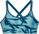 UA Infinity Mid Printed Bra-BLU Size : MD