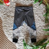 BolleBillen Handgemaakt - Baby Legging - ook voor wasbare luiers -  Blue Cacti - maat 68/74 - eco katoen - kleding voor jongens en meisjes