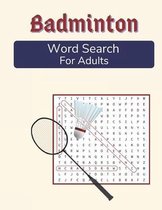 Badminton Word Search For Adults