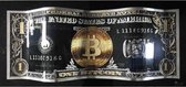 Canvas doek - Poster - Bitcoin canvas - Muur decoratie - Dollar schilderij -Wanddecoratie- Kantoor decoratie - Schilderij