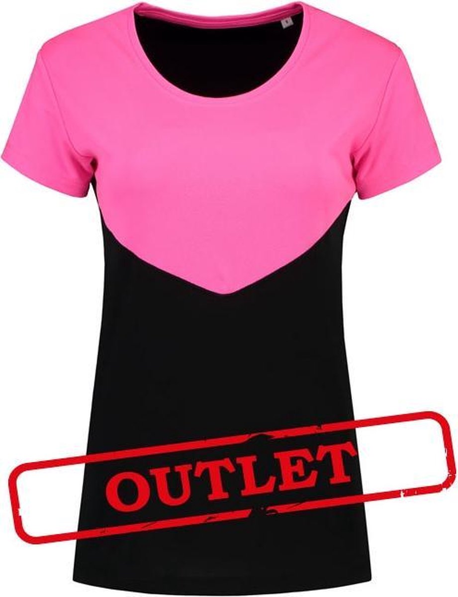 L&S T-shirt Contrast Sport SS for her