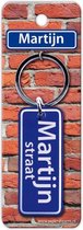 Paper Dreams Sleutelhanger Straatnaam Martijn 9 Cm Staal Blauw