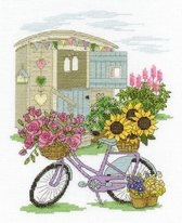 Flowery Bicycle Aida telpakket - DMC