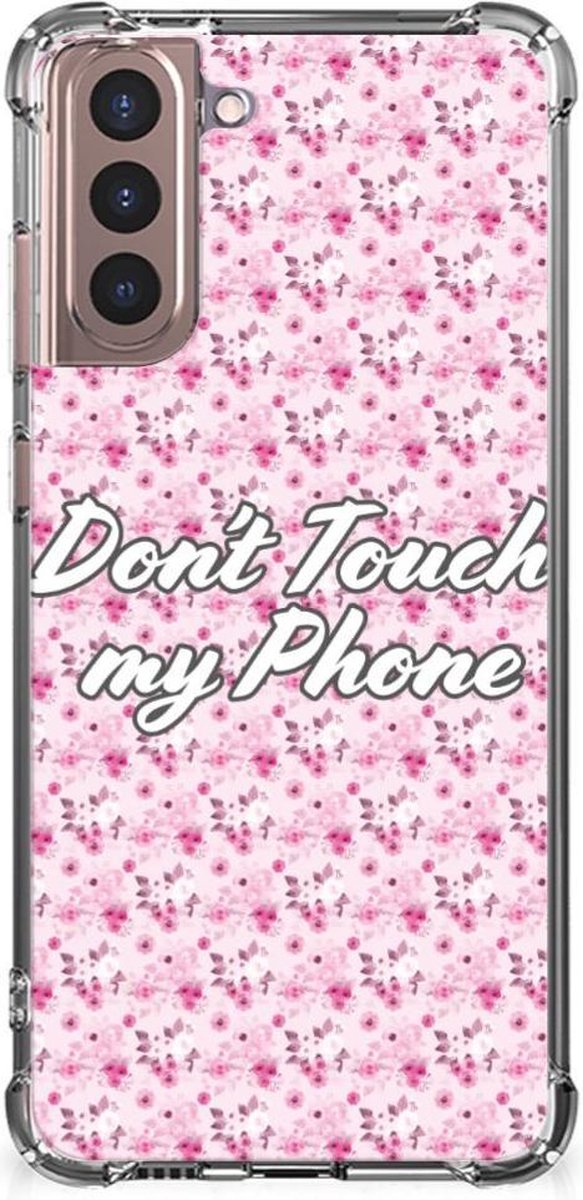 Samsung Galaxy S21 Plus Anti Shock Case Flowers Pink DTMP