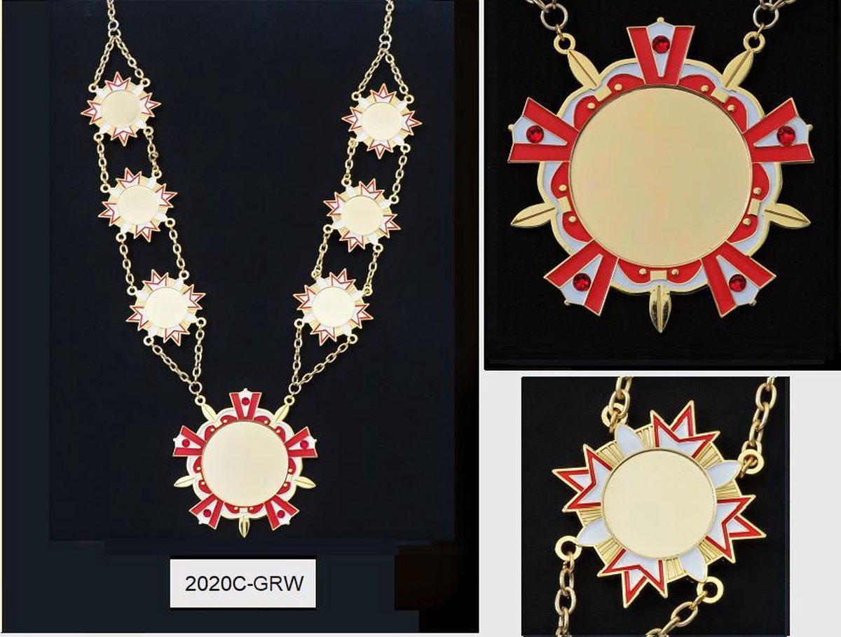 2020C-GRW, Prinsenketting, goud met rood/witte accenten