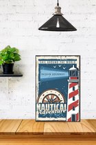 3D Retro hout Poster Kleine Natural Advantures