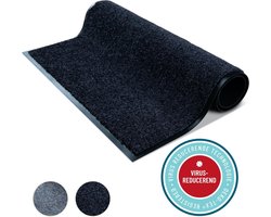 StudioM deurmat - Deurmat binnen - Droogloopmat 80X120 cm - Zwart - Deurmat antislip - HYGIENE PRO - Schoonloopmat met virusreducerende werking