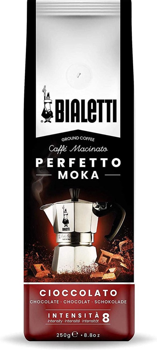 Goedkoopste Bialetti Perfetto Moka Cioccolato (chocolade) gemalen koffie – 250gr