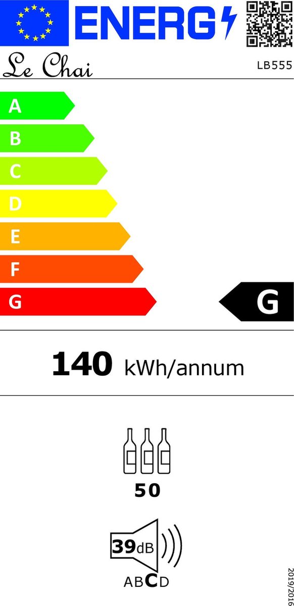 Le Chai LB555 - Inbouw Wijnkoelkast - RVS - 50 flessen - 2 - afbeelding 2