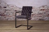 Tower Living York Eetkamerstoel Grijs Velours