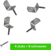 TQ4U L-beslag vlechtschermsteun | 35 x 40 mm | RVS | met bevestigingsschroeven | 4 STUKS