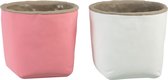 J-Line Bloempot Zakje Cement Roze Large Assortiment Van 2
