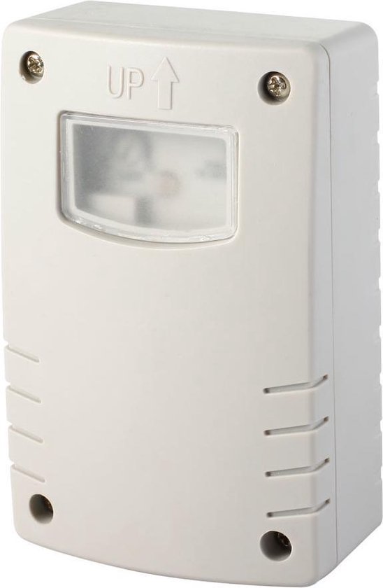 HOFTRONIC Schemerschakelaar - IP54 waterdichte daglichtsensor voor buiten en binnen - met instelbare timerfunctie - 3-500 Lux gevoeligheid - 5 jaar garantie - volledig instelbaar