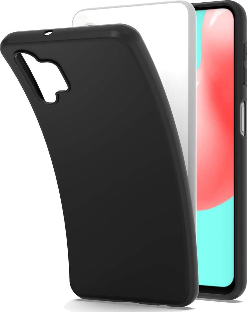Soft Backcover Hoesje Geschikt voor: Samsung Galaxy A32 5G - Silicone - Zwart