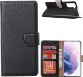 Bookcase Geschikt voor: Samsung Galaxy S21 Ultra 5G - Zwart - portemonnee hoesje