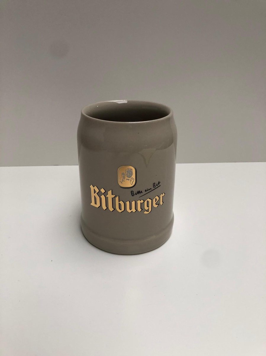 Bitburger 3x 50cl bierpul bierpullen keramisch porselein stenen pul pullen  | bol.com