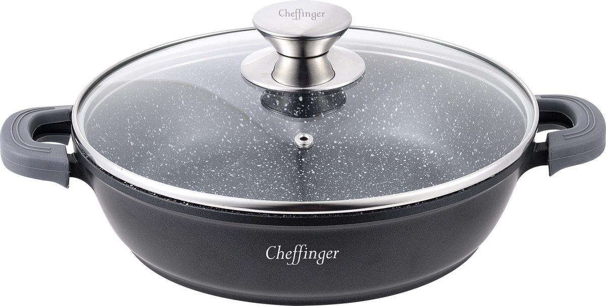 Cheffinger 32cm Lage Kookpot / Braadpan - CF-SC32