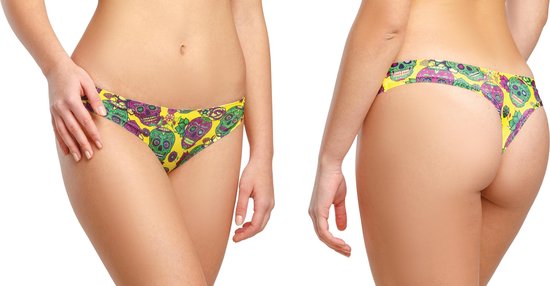 M Memème String - S- SKULLS LOVERS MUERTOS Multicolore