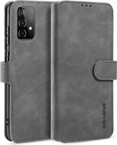 CaseMe - Samsung Galaxy A52 5G / A52s 5G Hoesje - Met Magnetische Sluiting - Ming Serie - Leren Book Case - Grijs