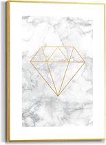 Schilderij Marmeren diamant