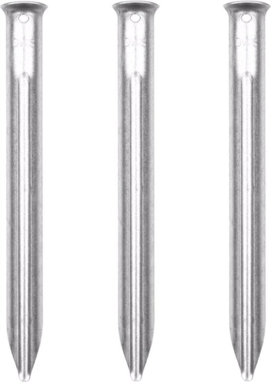 VIDETOL 24 stuks koolstofstaal, tentharingen, stevige haringen, 30 cm, zware haringen, camping met haak en gat voor camping, luifel, outdoor, wandelen