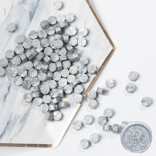 200 Perles De Cire à Cacheter Octogonales Rétro – Bleu D'Eau Coloré Pour Invitations Mariage, Noël, Enveloppes Et Emballages Cadeaux