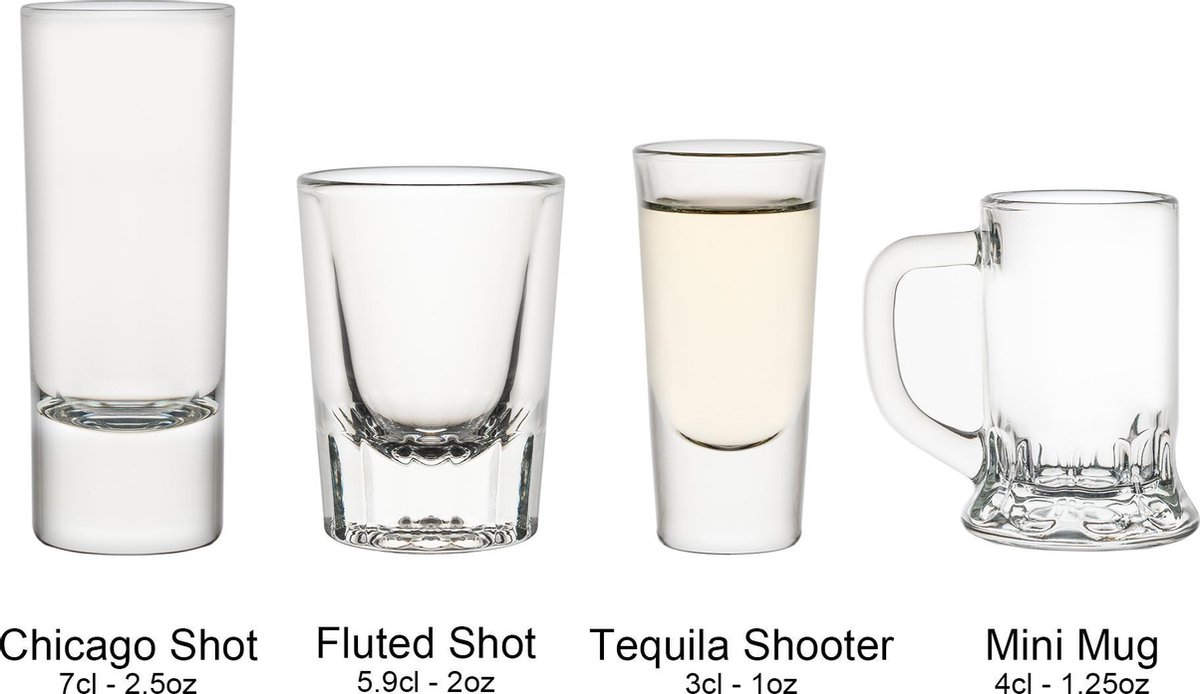atmosfeer Druppelen Middeleeuws Libbey Tequila glazen Shooter - 30 ml / 3 cl - 6 stuks - Shotglas - Ideaal  voor... | bol.com