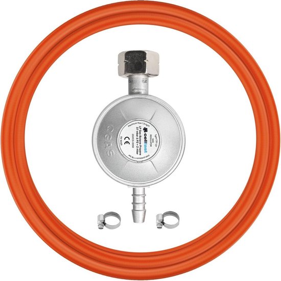 SET Cellfast 1,5 m RÉDUCTEUR DE GAZ BANDES DE TUYAU bouteille de gaz