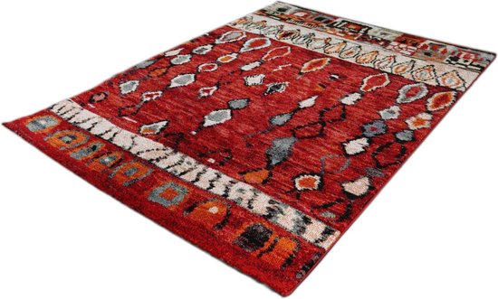 Tapis salon rouge 80x150 cm