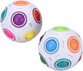 2 x Magic Puzzle Ball Rainbow- Fidget Toys- Anti-Stress