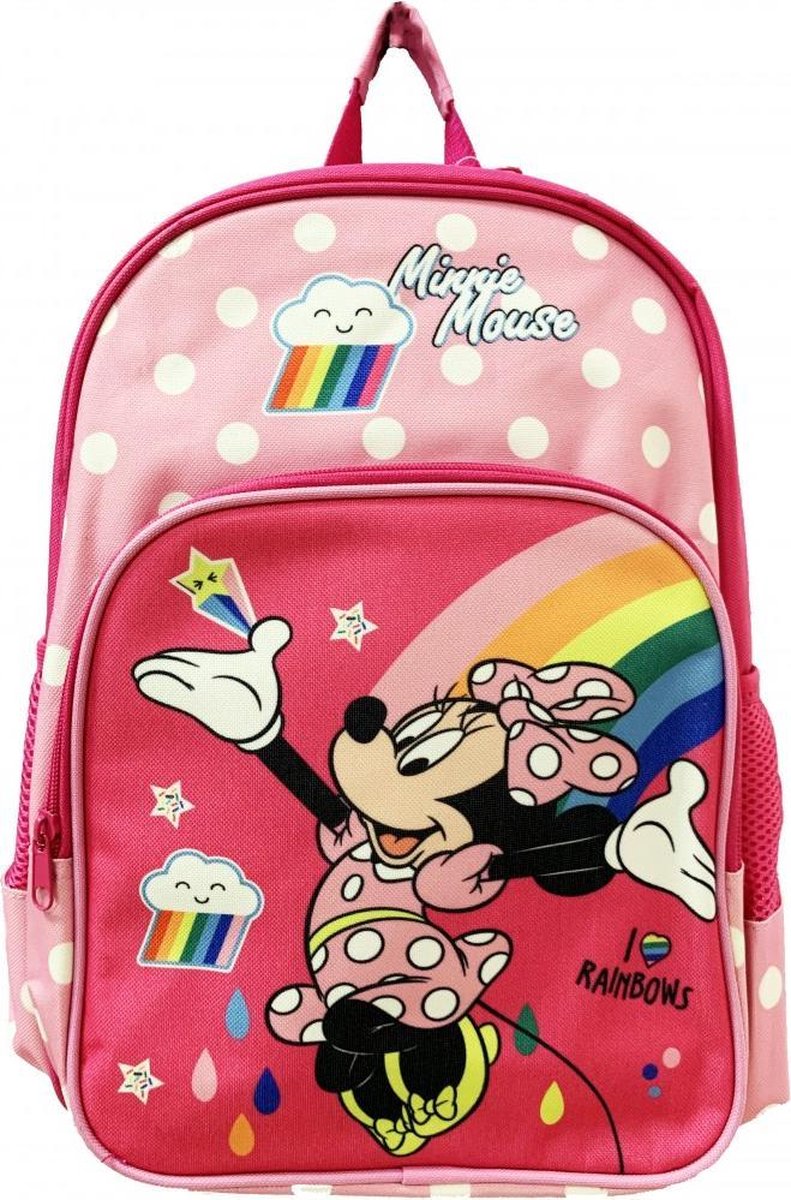 MINNIE MOUSE Rainbows Rugzak School Tas 6-12 Jaar Disney Roze