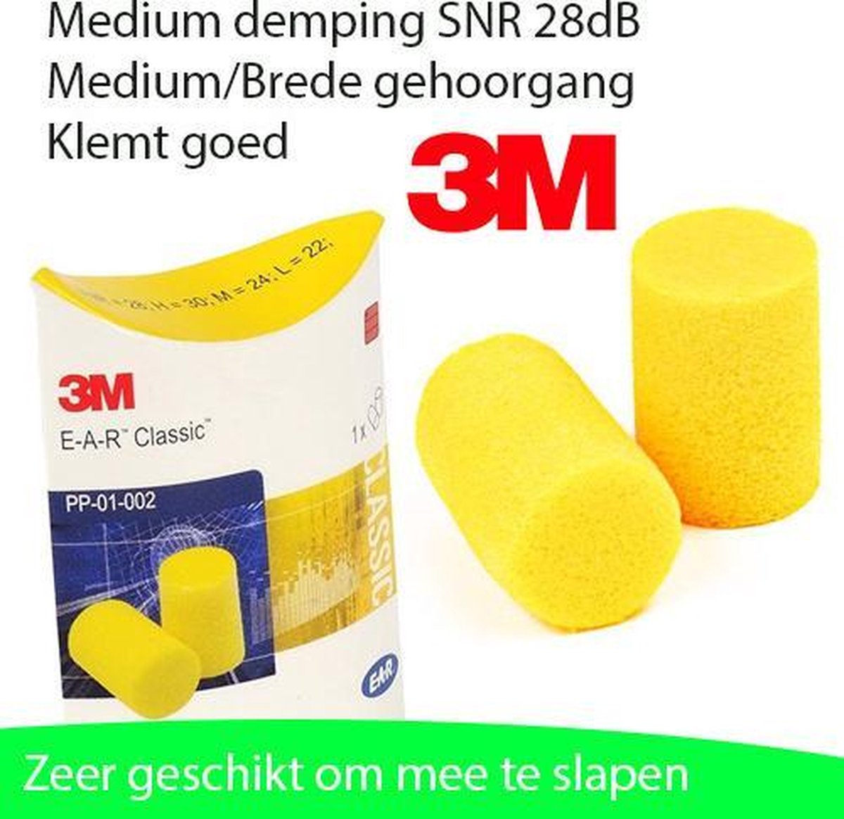 40 paar - 3M Herrie stoppende oordopjes Ear Classic 28dB - aanbieding!