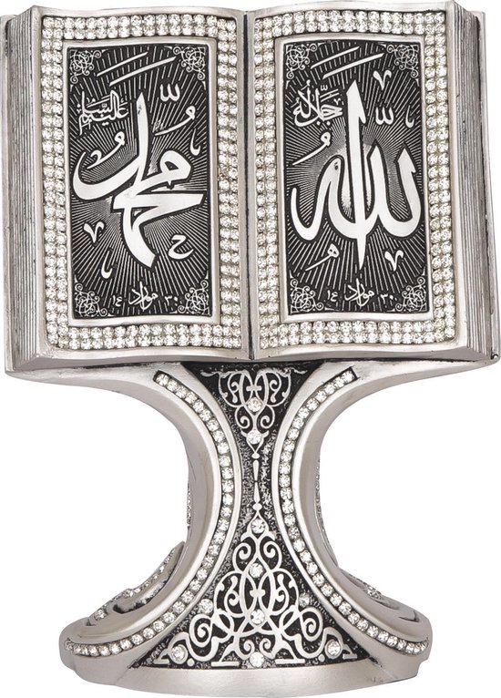 Boek Standaard Decoratie Allah en Mohammed Parel Wit