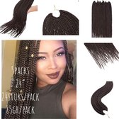 5 pakken Senegal Twist 24"85gr lichtgewicht Braids vlechthaar vlecht haar BRUIN