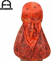 FRESHCOUPES Bandana Durag - Silky Oranje - Ideaal voor snelle resultaten in je 360 wave process