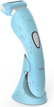 Elektrisch scheerapparaat voor dames, Nat en droog, Ladyshaver Oplaadbare trimmer voor intiem gebied, bikinilijn, benen, oksels, draadloos, waterdicht met LED-lampje
