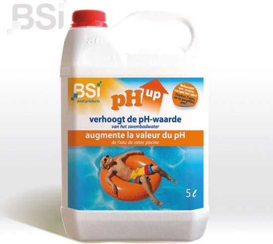 BSI - pH Up Liquid - Zwembad - Spa - Verhoogt de pH-waarde in uw zwembad of spa - 5 l - BSI