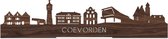 Standing Skyline Coevorden Notenhout - 40 cm - Woondecoratie design - Decoratie om neer te zetten - WoodWideCities