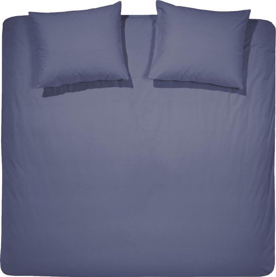 Hoogwaardige Percale Katoen Extra Breed Dekbedovertrek Uni Navy | 260x200/220 | Zacht En Soepel | Topkwaliteit