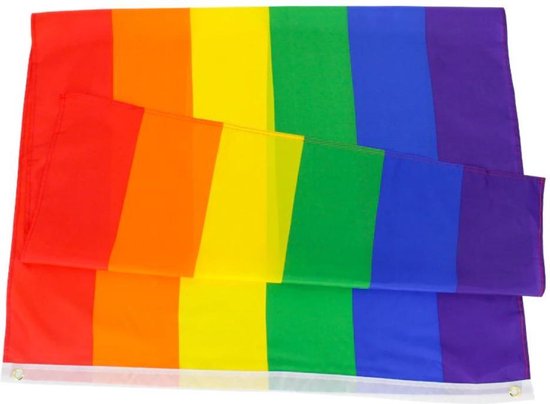 Regenboogvlag Xxl 240x150cm Lgbt Gay Pride Vlag Groot Regenboog