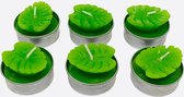&K | Klevering | Candle Monstera | waxine licht | 6 Pack